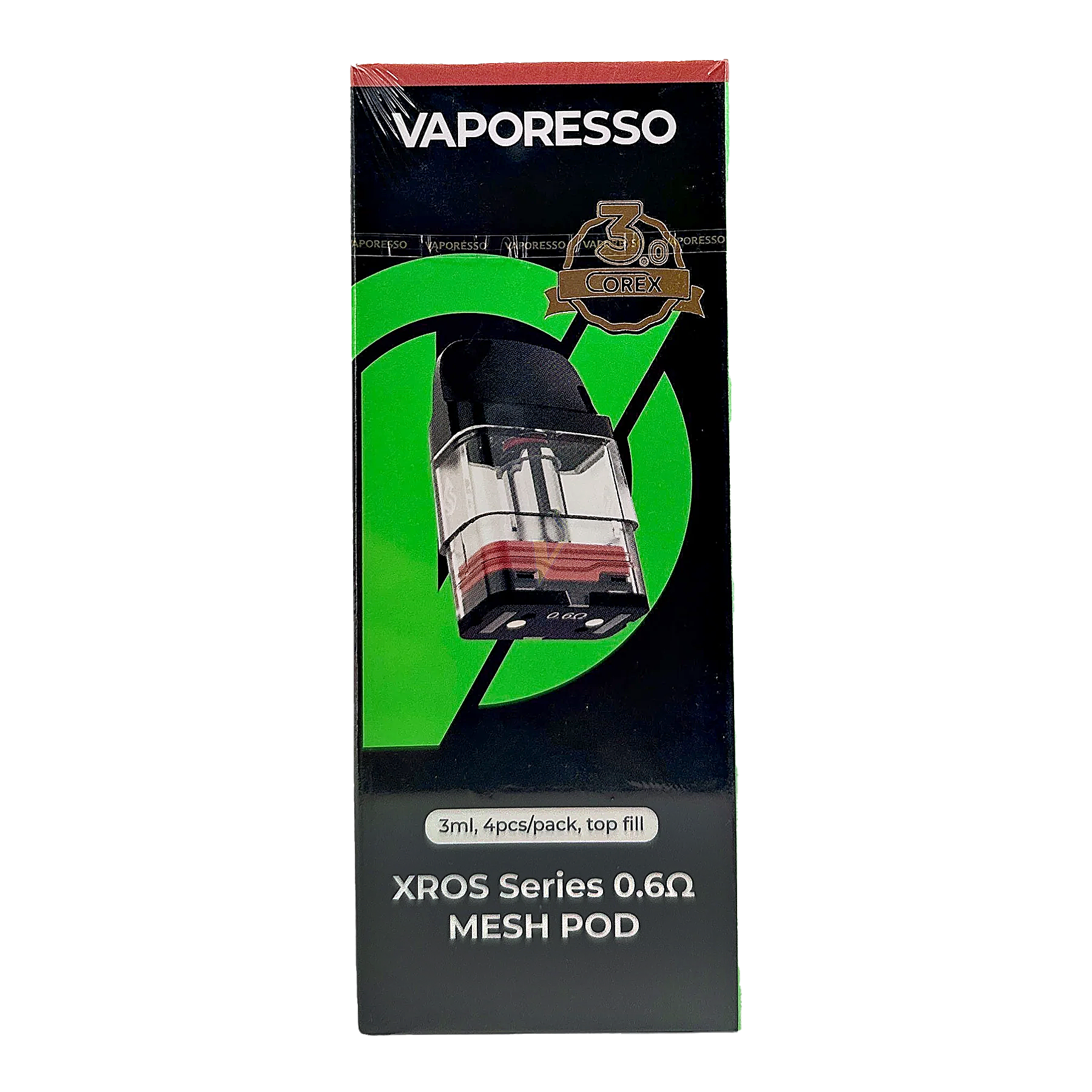 Corex 2.0-3.0 XROS Series Replacement Pod By Vaporesso | 3ml | 4 Pack | Mesh 0.6ohm product image
